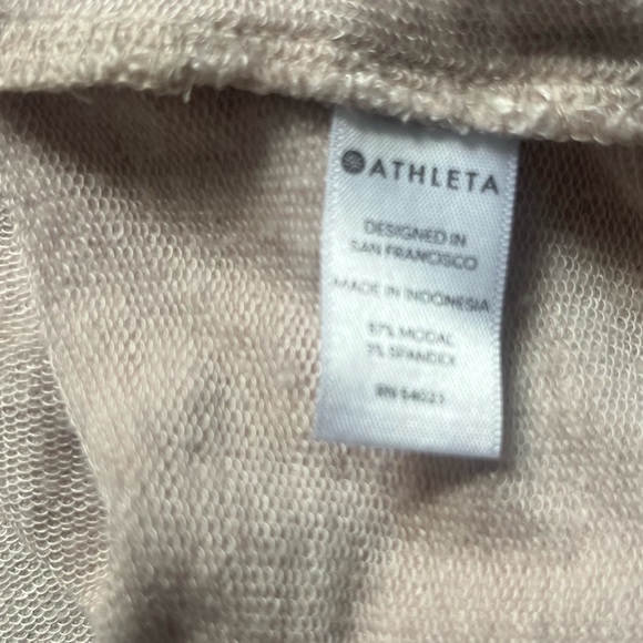 Athleta Dusty Pink Long Sleeves Crossover Hem Soft Comfy Sweatshirt Size L Yoga - Picture 6 of 8
